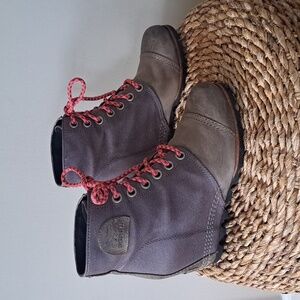 SOREL Womens JOAN‎ OF ARCTIC WEDGE II PDX BROWN ANKLE BOOTIE S-8.5